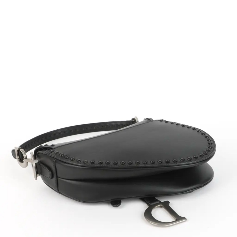 Dior RARE LIMITED EDITION Saddle Bag Studded Black Leather - Picture 4 of 15